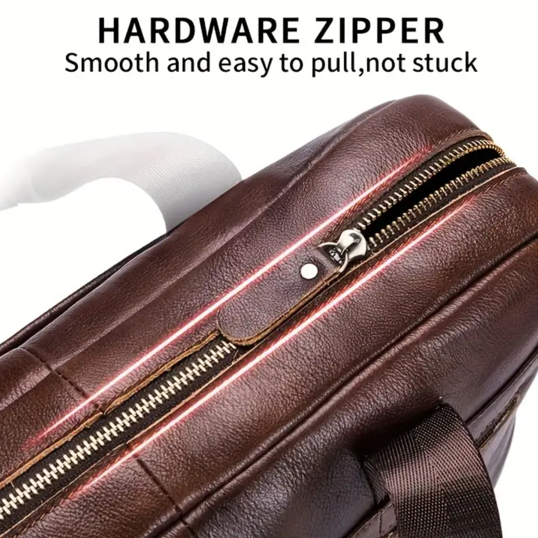 Jacob Leather Large Briefcase | Versatile Messenger Bag