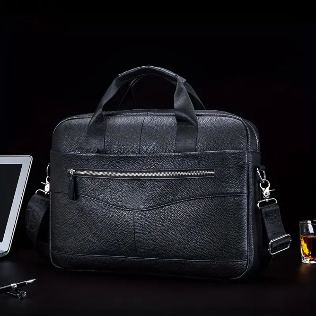 Jacob Leather Large Briefcase | Versatile Messenger Bag