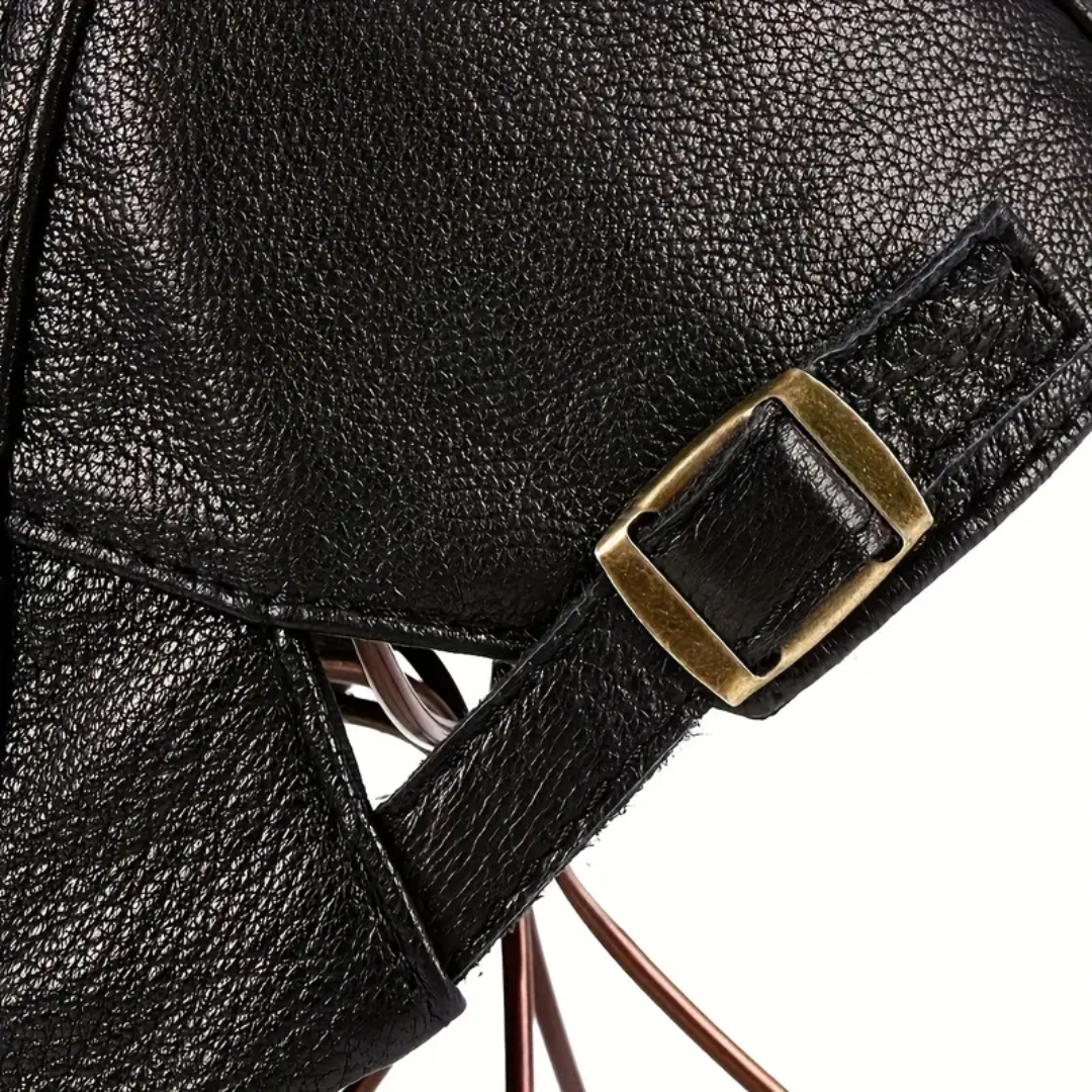 Hudson | Vintage Leather Flat Cap