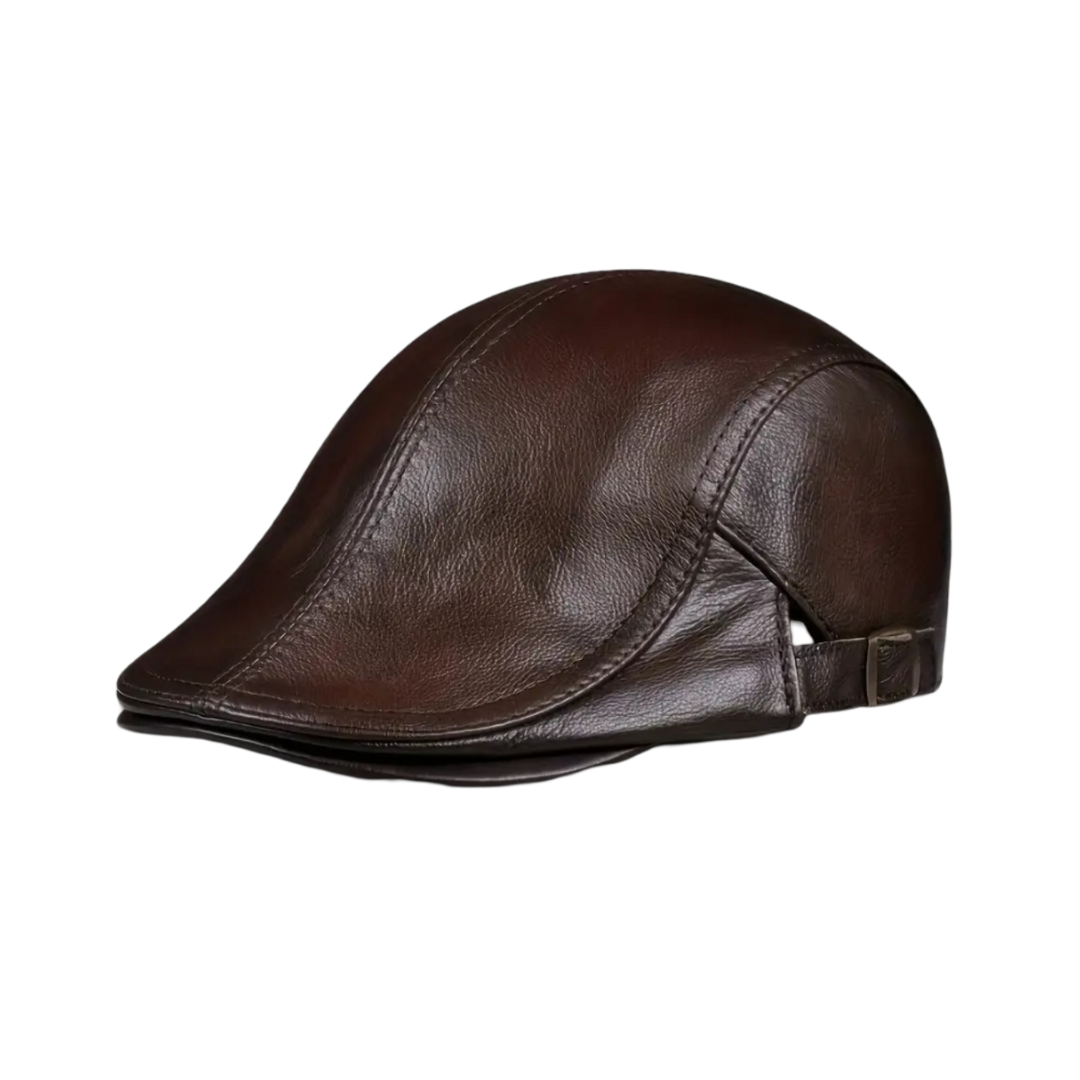 Hudson | Vintage Leather Flat Cap