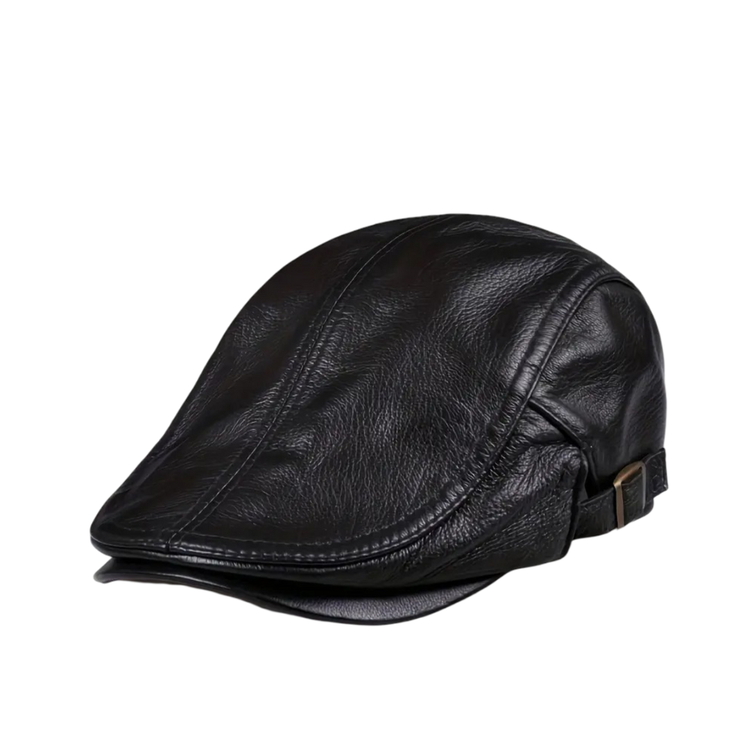Hudson | Vintage Leather Flat Cap