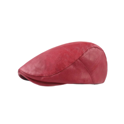 Hudson | Classic Leather Newsboy Cap