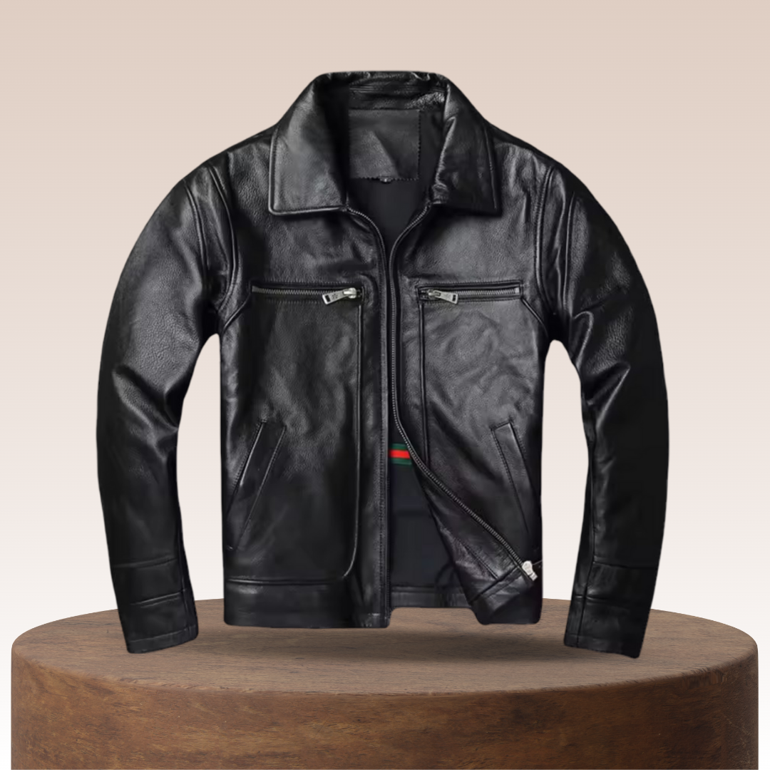 Thomas | Durable Leather Jacket for Truck Drivers