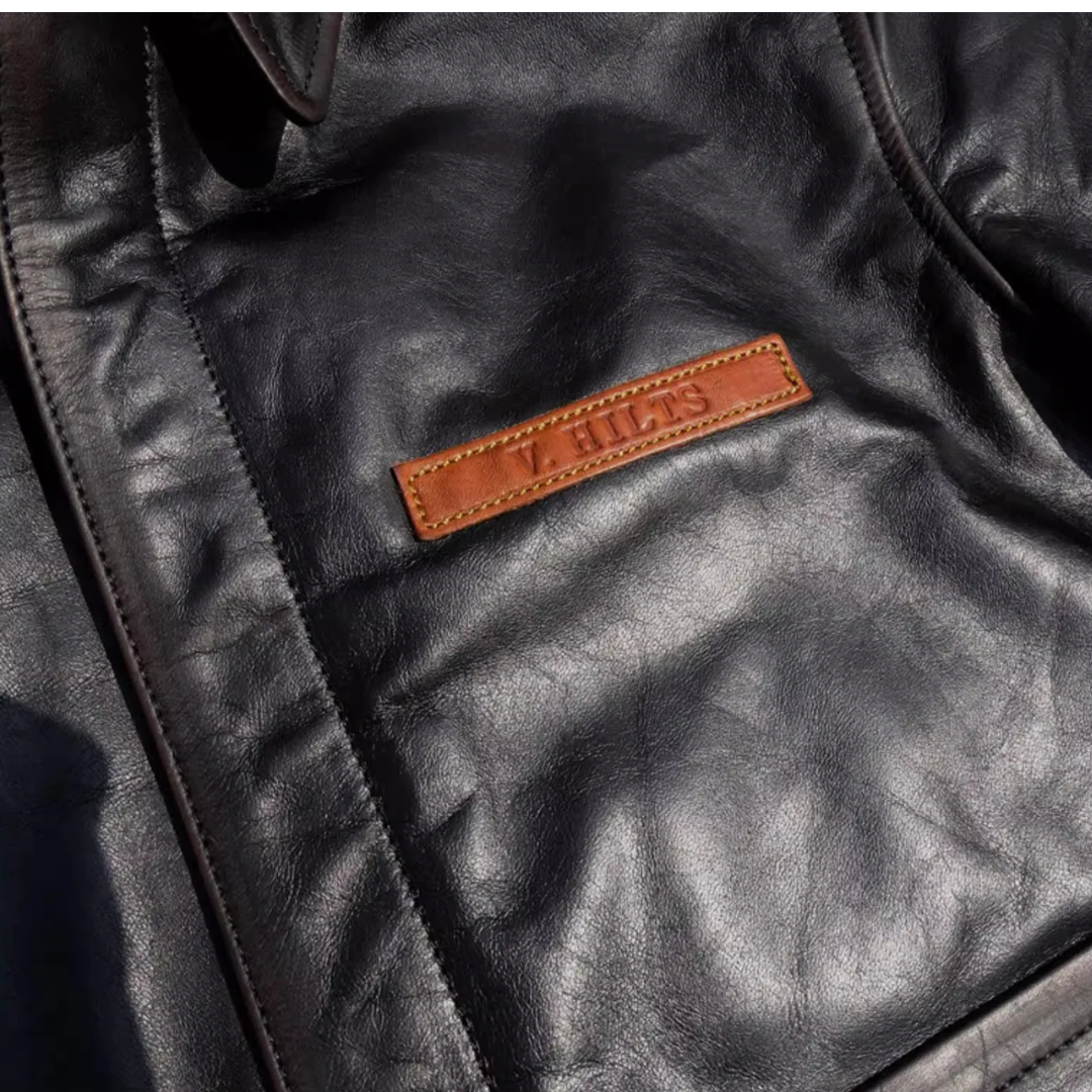 Samuel | A-2 Flight Leather Jacket in Military Style