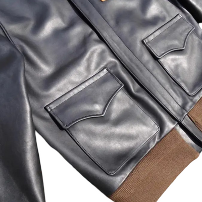 Samuel | A-2 Flight Leather Jacket in Military Style