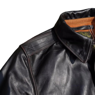 Samuel | A-2 Flight Leather Jacket in Military Style