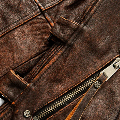 Leif | Vintage-Inspired Slim Fit Leather Biker Jacket