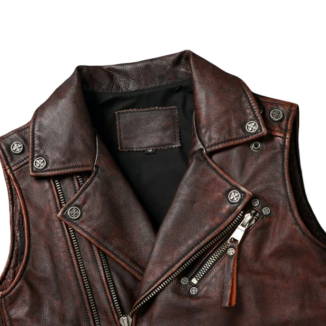 Viggo | Distressed Vintage Leather Vest