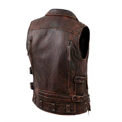 Viggo | Distressed Vintage Leather Vest