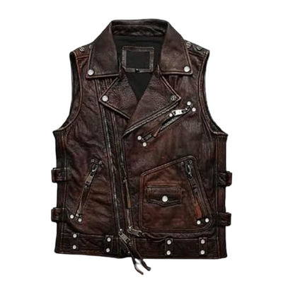Viggo | Distressed Vintage Leather Vest
