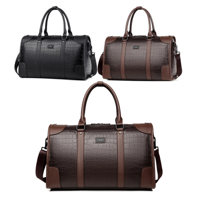 Hudson | Croc-Embossed Weekender