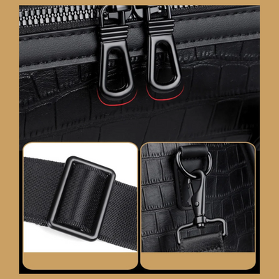 Hudson | Croc-Embossed Weekender