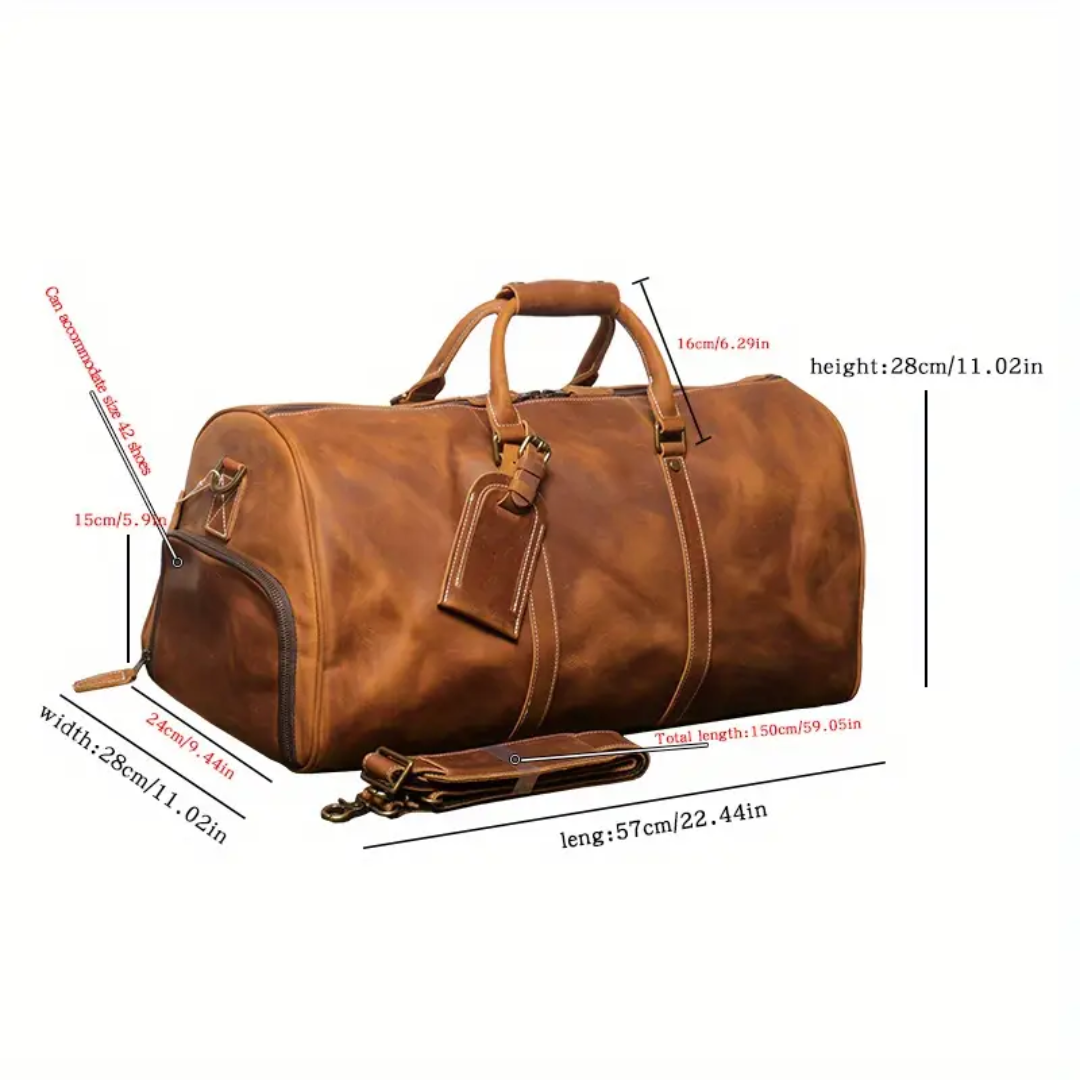 Montgomery | Authentic Top-Grain Cowhide Duffel Crossbody Bag