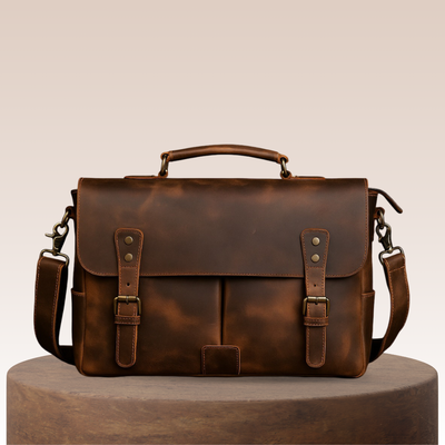 Clinton | Vintage-Inspired Leather Messenger Bag