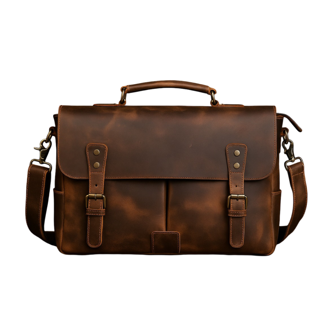 Clinton | Vintage-Inspired Leather Messenger Bag