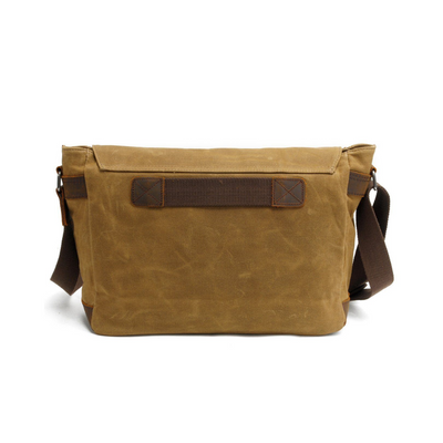 Drake | Waxed Leather Shoulder Bag with Accent Details