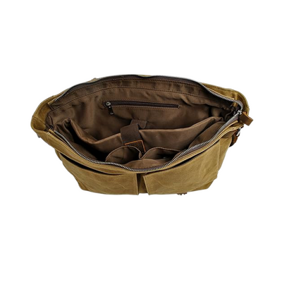 Drake | Waxed Leather Shoulder Bag with Accent Details