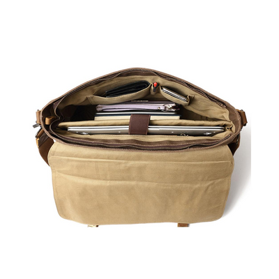 Kevin | Durable Canvas and Leather Messenger Bag