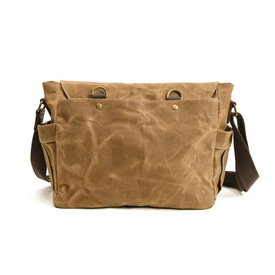 Lester | Vintage Textured Canvas & Leather Shoulder Bag