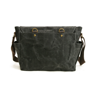 Lester | Vintage Textured Canvas & Leather Shoulder Bag