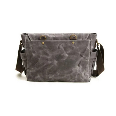 Lester | Vintage Textured Canvas & Leather Shoulder Bag