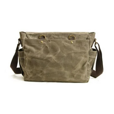 Lester | Vintage Textured Canvas & Leather Shoulder Bag
