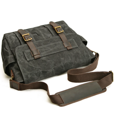 Lester | Vintage Textured Canvas & Leather Shoulder Bag