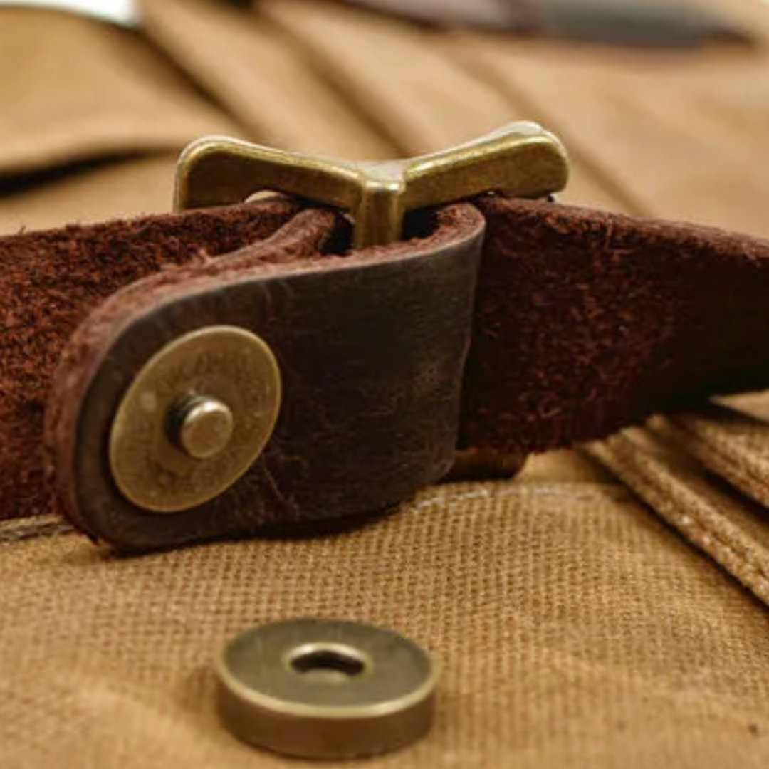 Lester | Vintage Textured Canvas & Leather Shoulder Bag