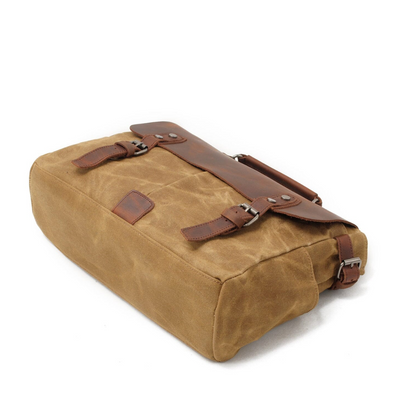 Edward | Classic Canvas Messenger Bag with Leather Flap