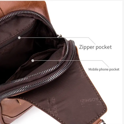 Callum | Men's Leather Crossbody Chest Bag