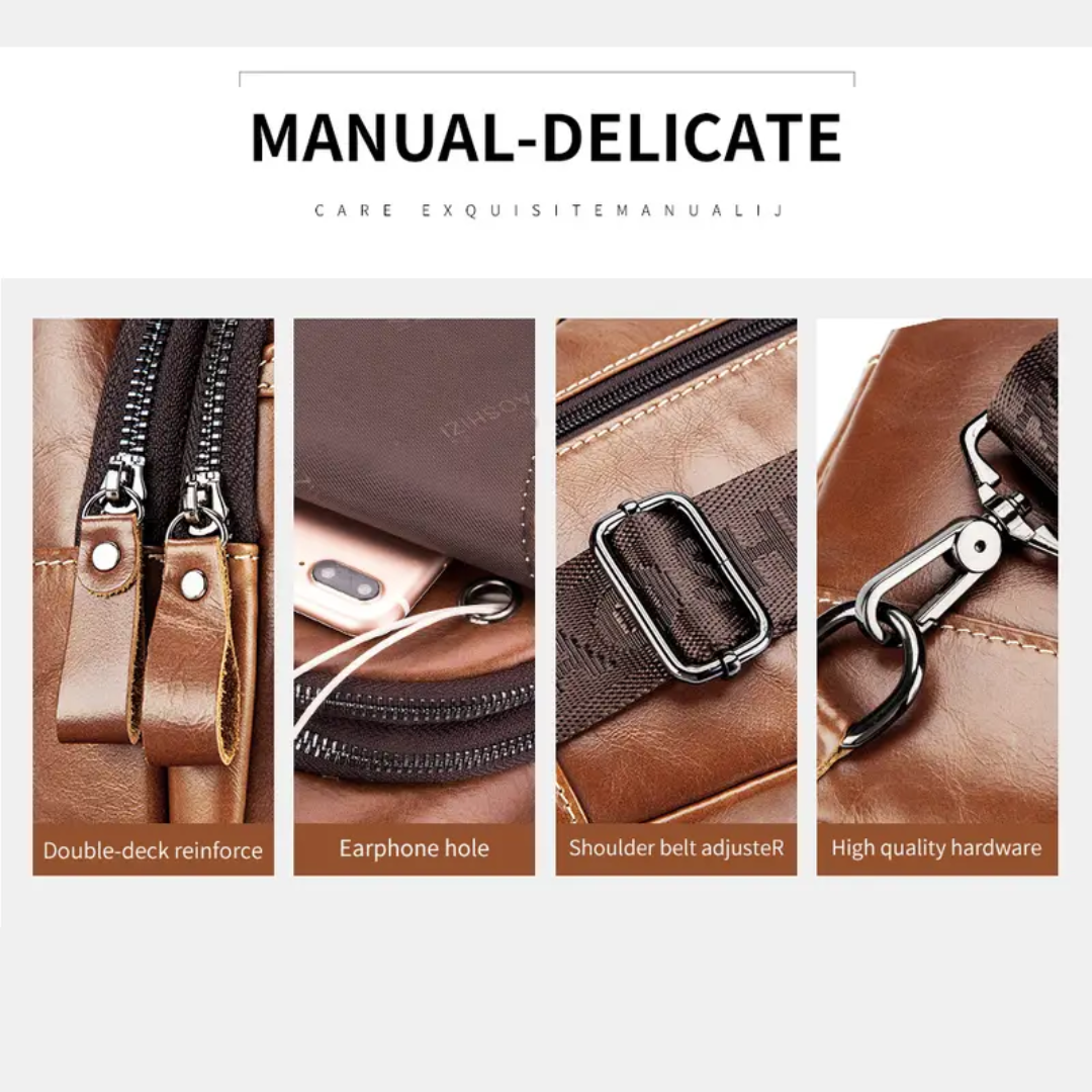 Callum | Men's Leather Crossbody Chest Bag