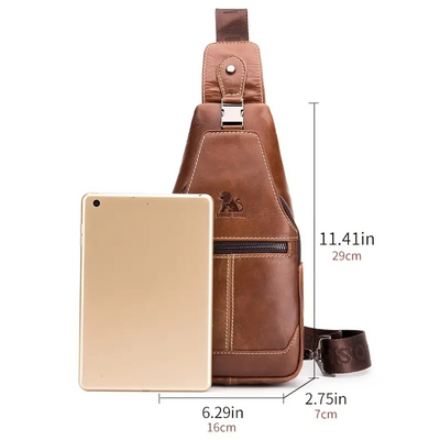 Callum | Men's Leather Crossbody Chest Bag