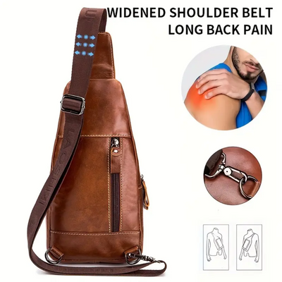 Callum | Men's Leather Crossbody Chest Bag