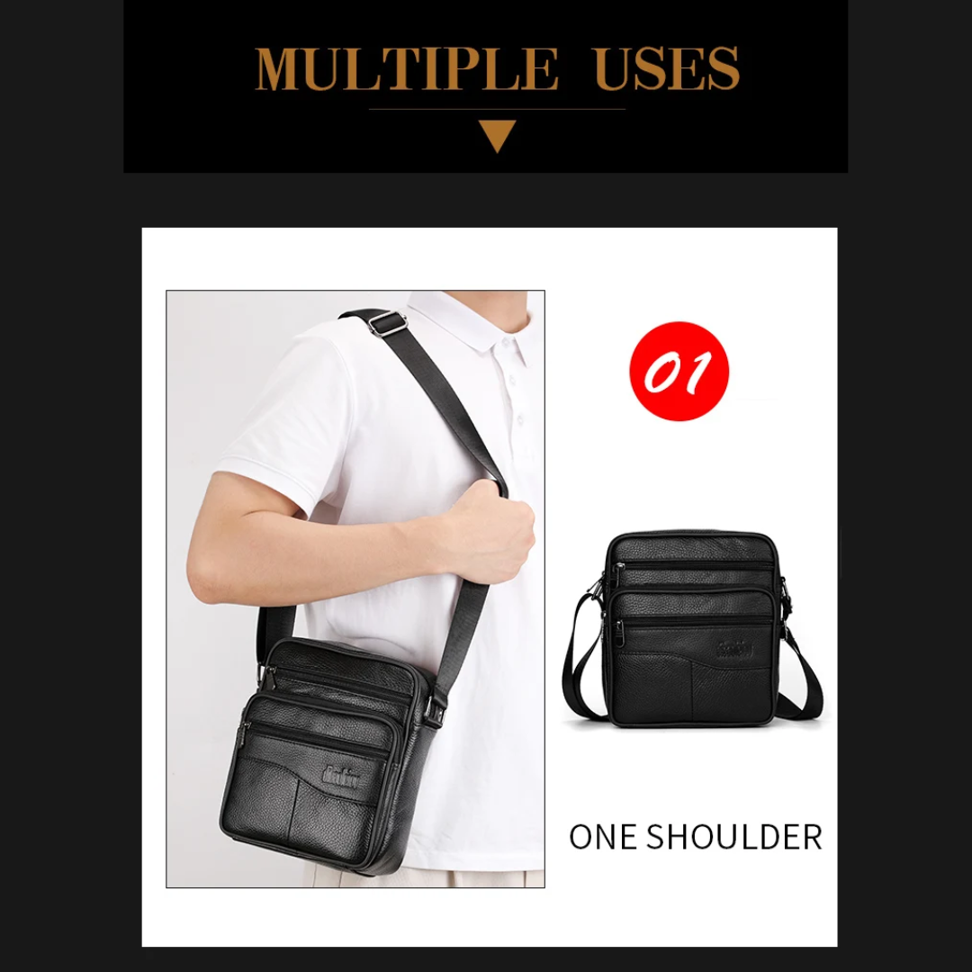 Arlo | Men's Leather Multi-Functional Shoulder Bag