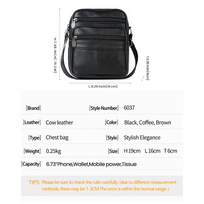 Griffin | Men's Leather Crossbody Business Bag