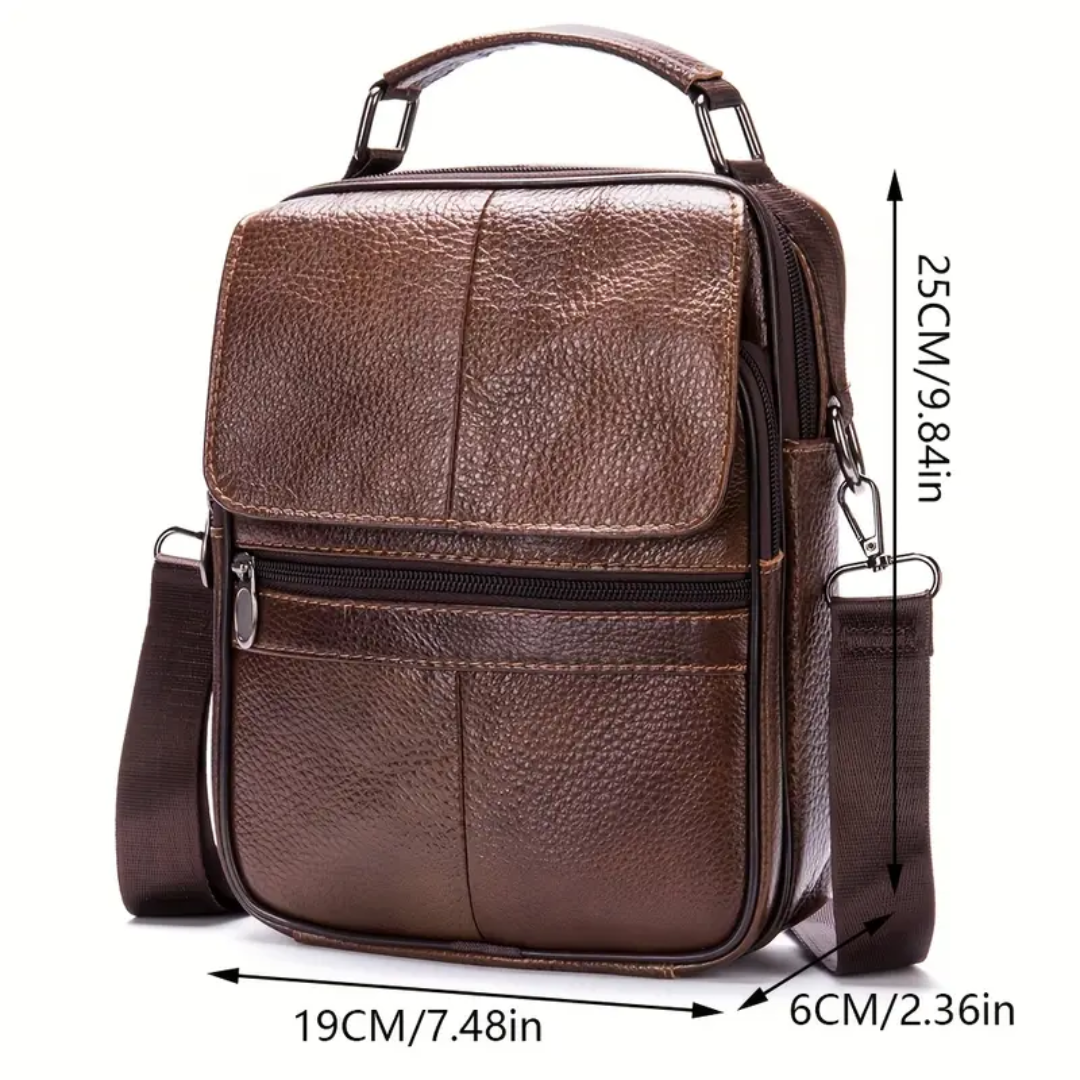 Jasper Men's Leather Courier Shoulder Bag