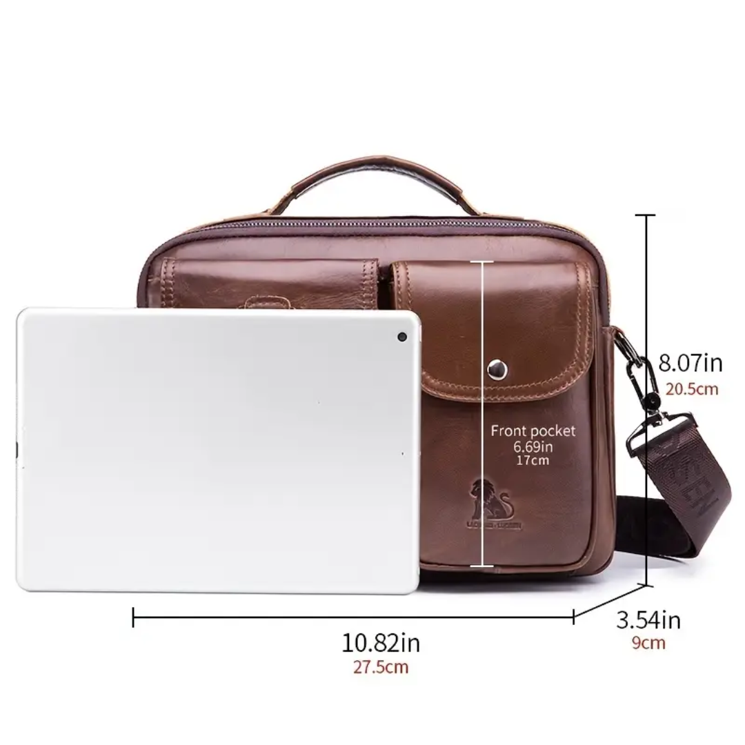 Grady | Timeless Leather Shoulder Bag Featuring Vintage Buckle Accent