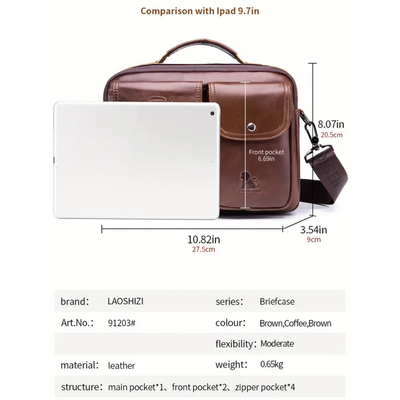 Grady | Timeless Leather Shoulder Bag Featuring Vintage Buckle Accent