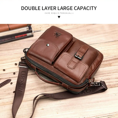 Grady | Timeless Leather Shoulder Bag Featuring Vintage Buckle Accent