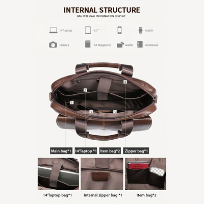 Hudson | Monarch Leather Briefcase