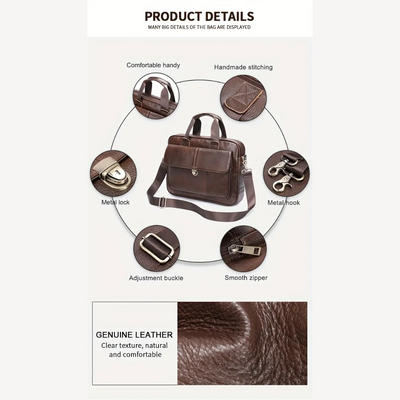 Hudson | Monarch Leather Briefcase