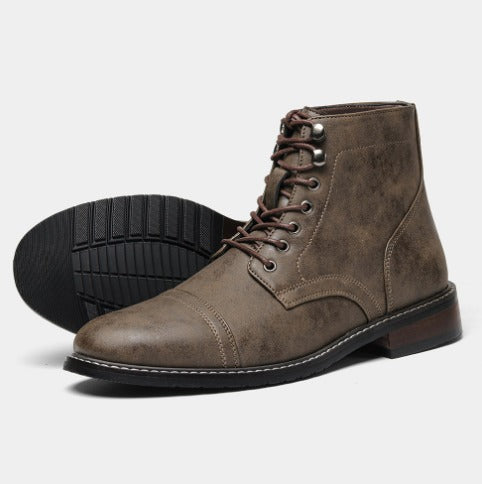 Ralph | Vintage-Inspired Derby Boots | Orthopedic Leather Shoes for Timeless Comfort