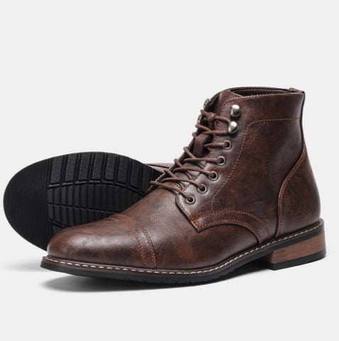 Ralph | Vintage-Inspired Derby Boots | Orthopedic Leather Shoes for Timeless Comfort