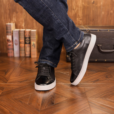 Men's Casual Low-Top Sneakers | Orthopedic Leather Shoes for Timeless Comfort