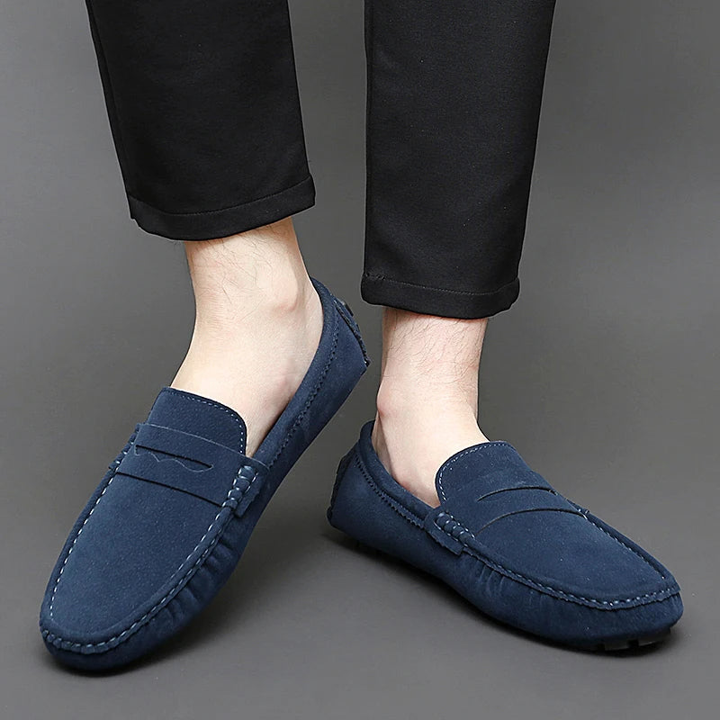 Suede Slip-On Loafers