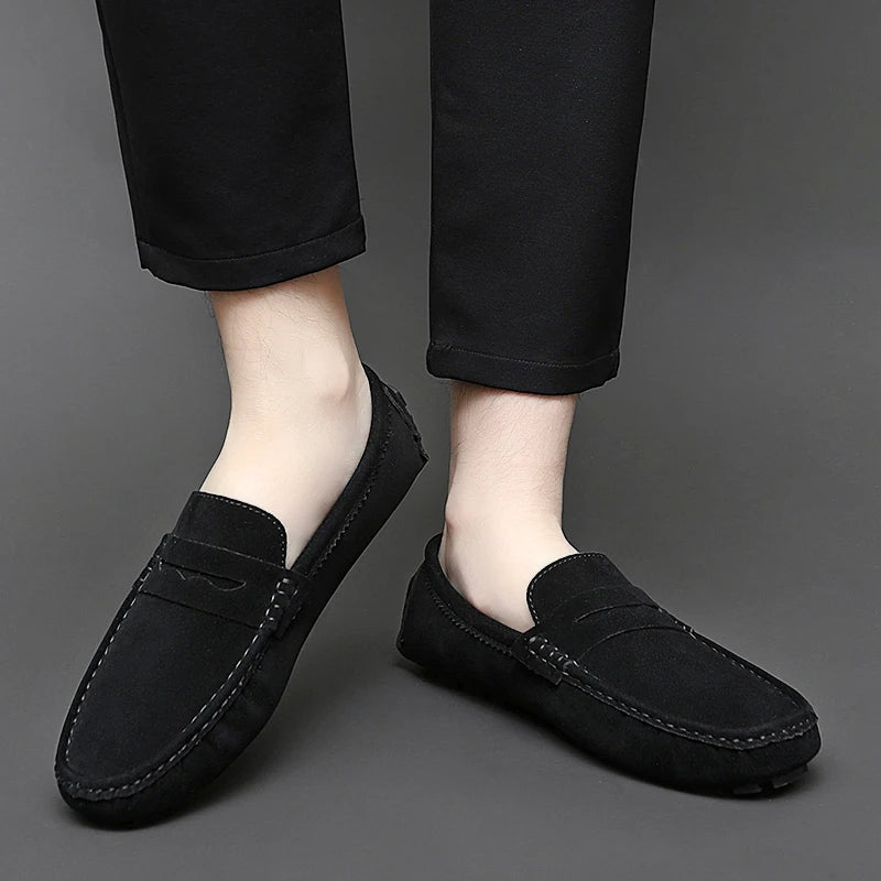 Suede Slip-On Loafers