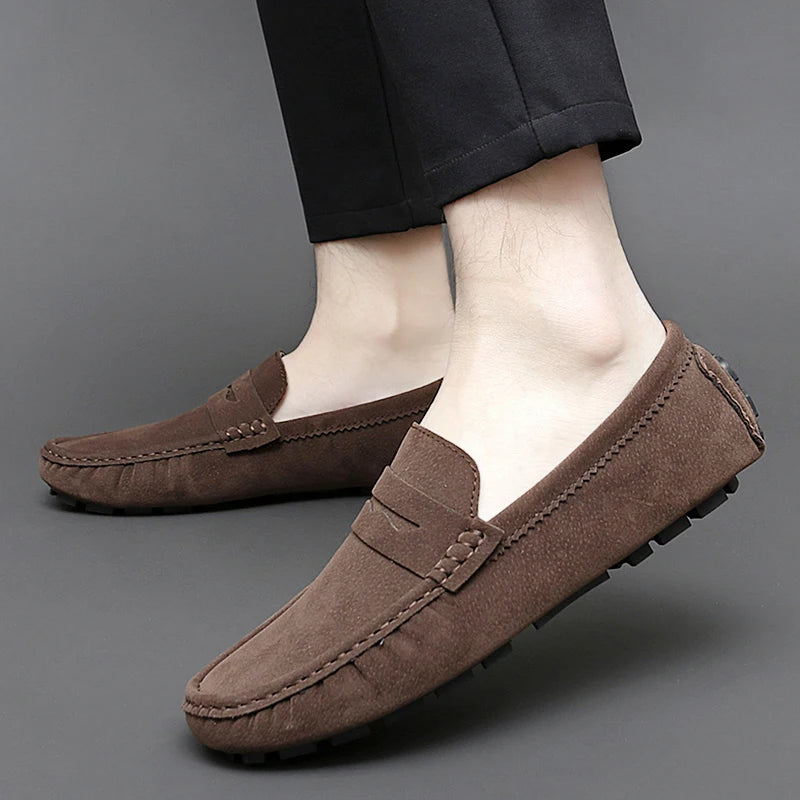Suede Slip-On Loafers