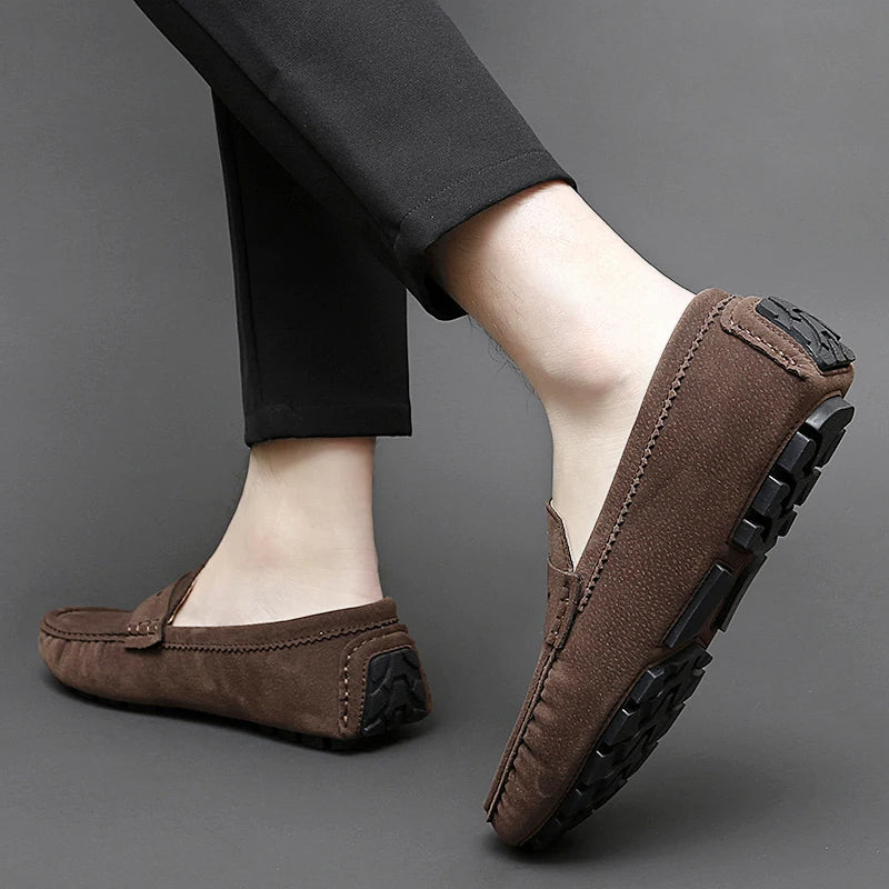 Suede Slip-On Loafers