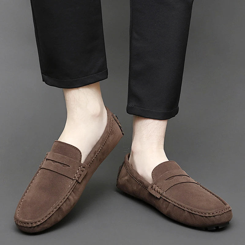Suede Slip-On Loafers