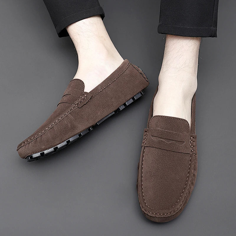 Suede Slip-On Loafers